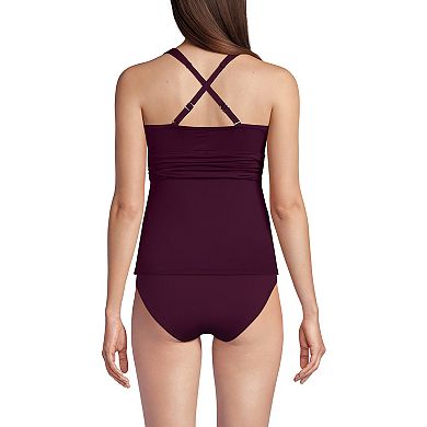 Women's Lands' End V-Neck Plunge X-Back Tankini Top