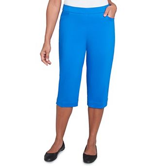 Women's Alfred Dunner Novelty Cuff Tummy Control Capri Pants