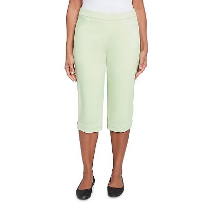 Women's Alfred Dunner Novelty Cuff Tummy Control Capri Pants