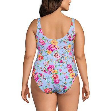 Plus Size Lands' End DD-Cup Side-Tie Tankini Top