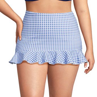 Plus Size Lands' End Ruffle Hem Mini Swim Skirt