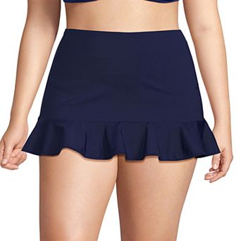 Plus Size Lands' End Ruffle Hem Mini Swim Skirt