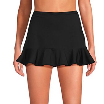 Women's Lands' End Ruffle Hem Mini Swim Bottoms
