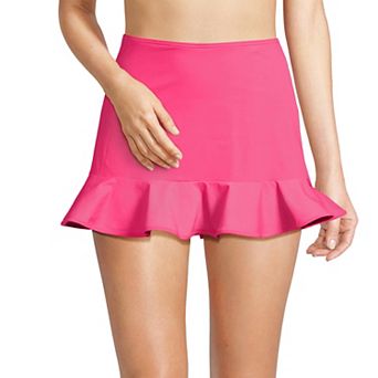 Women's Lands' End Ruffle Hem Mini Swim Bottoms