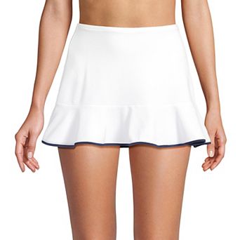 Women's Lands' End Pique Ruffle Hem Mini Swim Bottoms