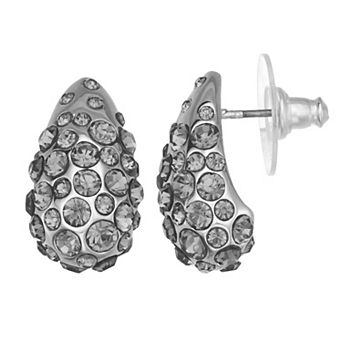Simply Vera Vera Wang Silver Tone Pave Crystal Drop Earrings