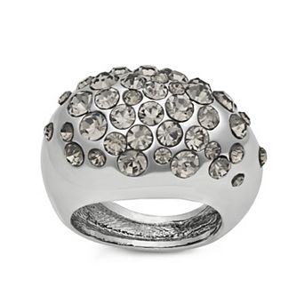 Simply Vera Vera Wang Silver Tone Pave Crystal Ring