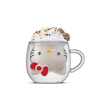 JoyJolt Hello Kitty 3D Double Wall Espresso Glass
