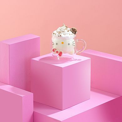 JoyJolt Hello Kitty 3D Double Wall Espresso Glass