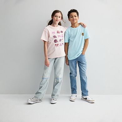 Girls 6-20 SO® Short Sleeve Oversized Graphic Tee in Regular & Plus Size