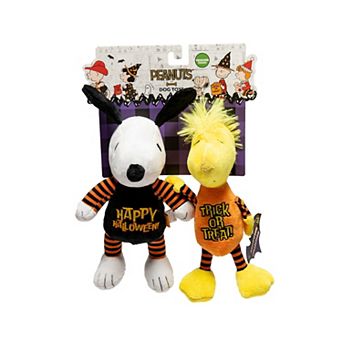 WOOF® 2 pk Snoopy & Woodstock Halloween Plush Dog Toys