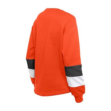 Women's New Era Orange Baltimore Orioles Gameday Crewneck Sweatshirt