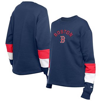 Women's New Era Navy Boston Red Sox Game Day Color Pullover Sweatshirt