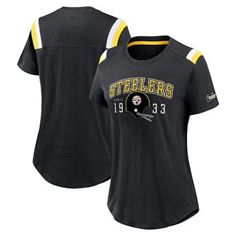 Women's�Nike Heather Black Pittsburgh Steelers Historic Slub Fashion T-Shirt