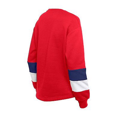 Women's New Era Red Philadelphia Phillies Gameday Crewneck Sweatshirt