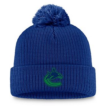 Women's Fanatics Blue Vancouver Canucks Cuffed Knit Hat with Pom