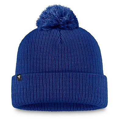 Women's Fanatics Blue Vancouver Canucks Cuffed Knit Hat with Pom