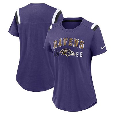 Women's Nike Purple Baltimore Ravens Historic Slub Fashion T-Shirt