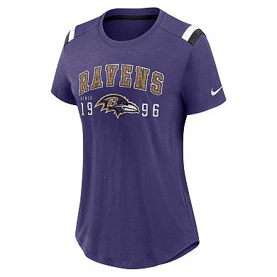 Women's Nike Purple Baltimore Ravens Historic Slub Fashion T-Shirt