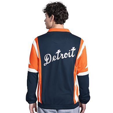 Men's Starter Navy/Orange Detroit Tigers Contender Tricot Full-Zip Track Jacket