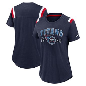 Women's�Nike College Navy Tennessee Titans Historic Slub Fashion T-Shirt