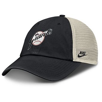 Men's Nike Black/Natural San Francisco Giants Cooperstown Collection Club Trucker Adjustable Hat