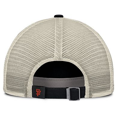 Men's Nike Black/Natural San Francisco Giants Cooperstown Collection Club Trucker Adjustable Hat