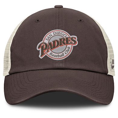 Men's Nike Brown/Natural San Diego Padres Cooperstown Collection Club Trucker Adjustable Hat