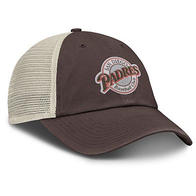 Men's Nike Brown/Natural San Diego Padres Cooperstown Collection Club Trucker Adjustable Hat