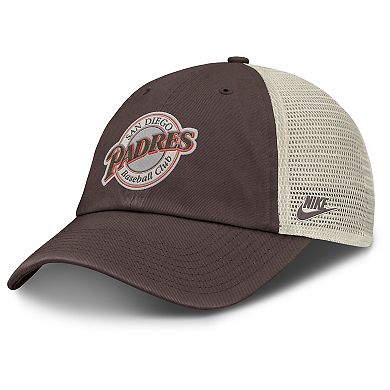 Men's Nike Brown/Natural San Diego Padres Cooperstown Collection Club Trucker Adjustable Hat