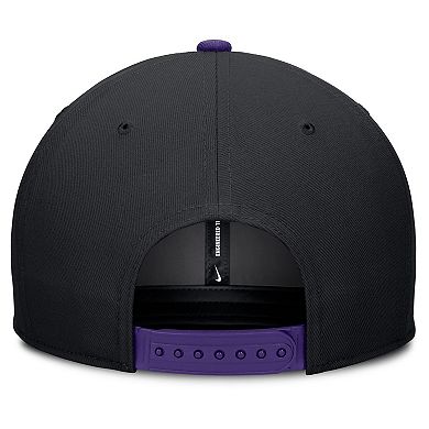 Men's Nike Black/Purple Colorado Rockies Pro Performance Snapback Hat