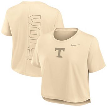 Women's Nike Tan Tennessee Volunteers Performance Cropped T-Shirt