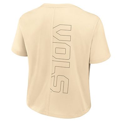 Women's Nike Tan Tennessee Volunteers Performance Cropped T-Shirt