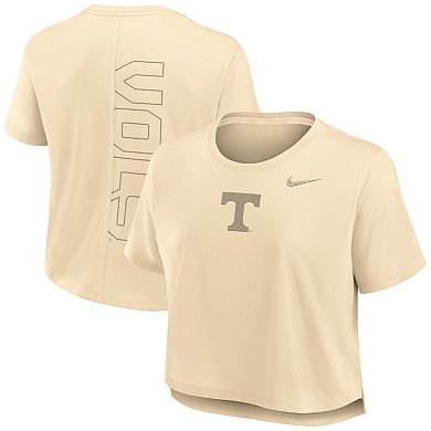Women's Nike Tan Tennessee Volunteers Performance Cropped T-Shirt