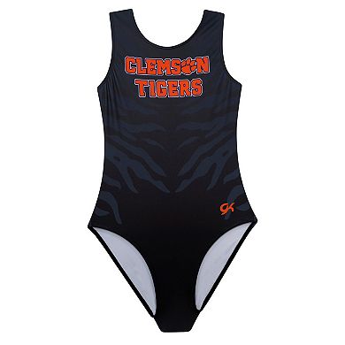 Youth Black Clemson Tigers Elite Spirit Leotard