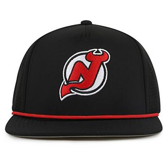 Men's American Needle Black New Jersey Devils Buxton Pro Tech Adjustable Hat