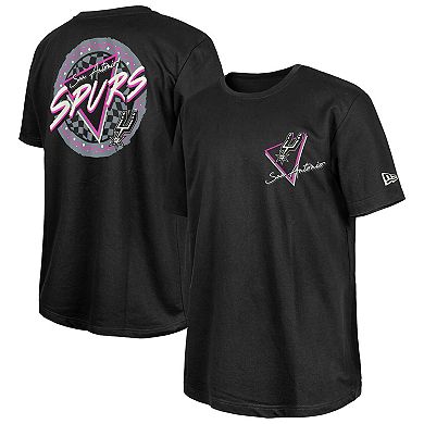 ��New Era Black San Antonio Spurs Glow-in-the-Dark T-Shirt
