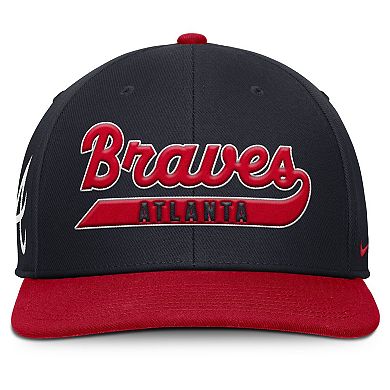 Men's Nike Navy/Red Atlanta Braves Pro Performance Snapback Hat