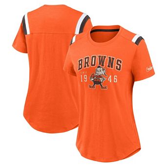 Women's�Nike Orange Cleveland Browns Historic Slub Fashion T-Shirt