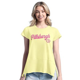 Women's Margaritaville Yellow Pittsburgh Steelers Gametime Is Paradise T-Shirt