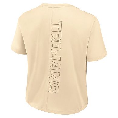 Women's Nike Tan USC Trojans Performance Cropped T-Shirt