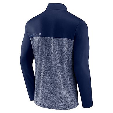 Men's Fanatics Navy Winnipeg Jets Iconic Defender Quarter-Zip Jacket