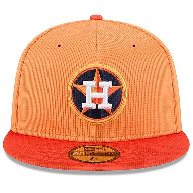 Men's New Era Orange Houston Astros 2025 Spring Training 59FIFTY Fitted Hat