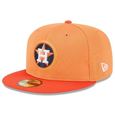 Men's New Era Orange Houston Astros 2025 Spring Training 59FIFTY Fitted Hat