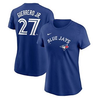 Women's Nike Vladimir Guerrero Jr. Royal Toronto Blue Jays Fuse Name & Number T-Shirt
