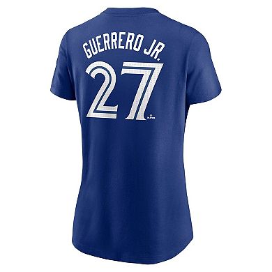 Women's Nike Vladimir Guerrero Jr. Royal Toronto Blue Jays Fuse Name & Number T-Shirt