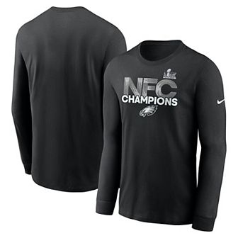 Men's Nike Black Philadelphia Eagles 2024 NFC Champions Long Sleeve T-Shirt