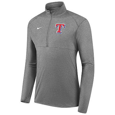 Men's Nike Gray Texas Rangers Team Logo Element Performance Half-Zip Pullover Jacket
