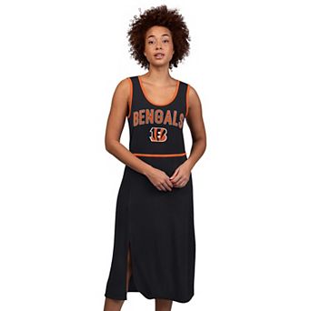 Women's G-III 4Her by Carl Banks Black Cincinnati Bengals Center Field Maxi Dress