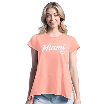 Women's Margaritaville Pink Miami Dolphins Gametime Is Paradise T-Shirt